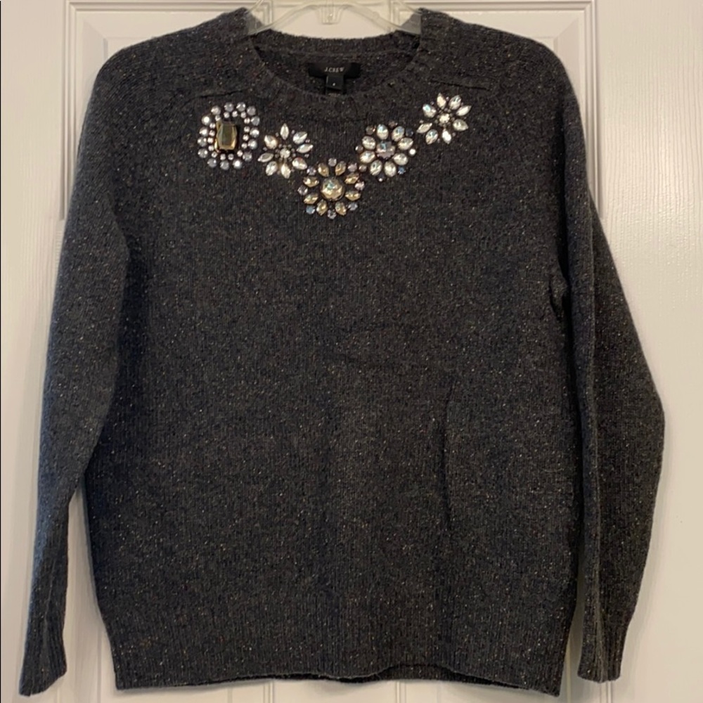 J. Crew jeweled wool sweater